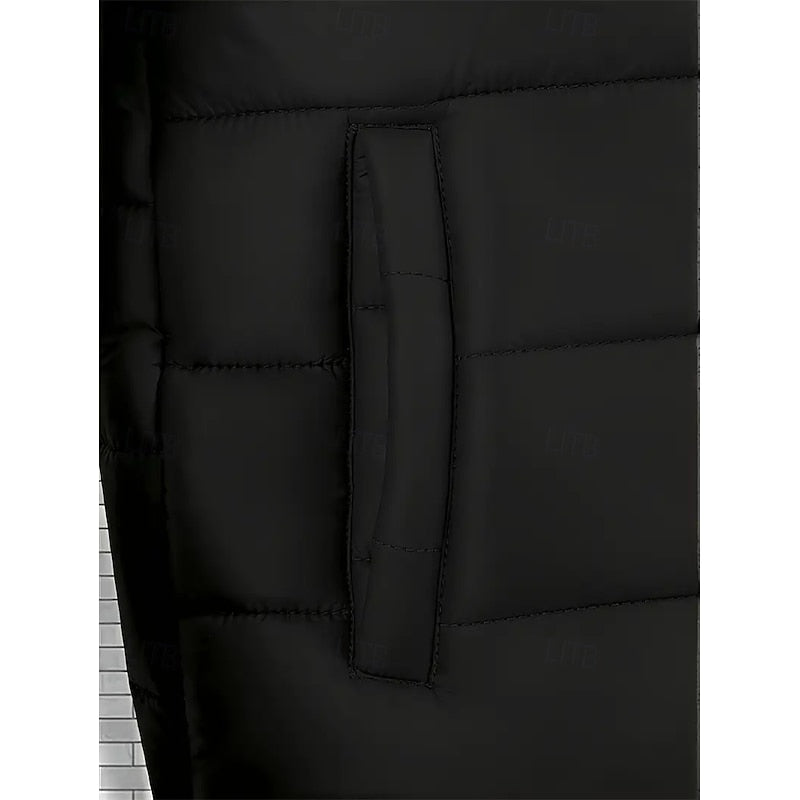Lightweight Hooded Puffer Jacket with Pockets